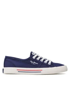Pepe Jeans Tenisówki Brady W Basic PLS31287 Granatowy - Trampki damskie - miniaturka - grafika 1