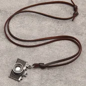 Inne - TEMU 1 szt. Modny Retro Naszyjnik z Wisiorkiem w Kształcie Aparatu z Sztucznej Skóry dla Mężczyzn i Kobiet, Codzienne Akcesoria Randkowe, Hip-hopowy - miniaturka - grafika 1