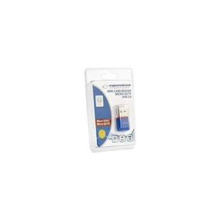 ESPERANZA MicroSD Card Reader EA134B | Blue| USB 2.0 | (MicroSD Pen Drive) (EA134B - 590129902844) - Czytniki kart pamięci - miniaturka - grafika 1
