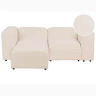Sofy i kanapy - Sofa modułowa 2-osobowa boucle z otomaną beżowa FALSTERBO - miniaturka - grafika 1