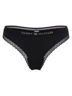 Majtki damskie - Tommy Hilfiger Stringi Kobiety Sztuczne włókno niebieski jednolity, S/M - miniaturka - grafika 1