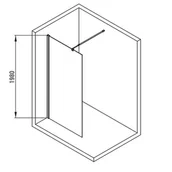 Ścianki i drzwi prysznicowe - Deante Kerria Plus Ścianka prysznicowa walk-in 120x200 cm chrom KTS_032P - miniaturka - grafika 1