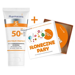 Pharmaceris Zestaw S Spectrum Protect Krem SPF50+ 50ml + Gra słoneczne pary GRATIS - Balsamy i kremy do opalania - miniaturka - grafika 1