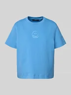 Koszulki i topy damskie - T-shirt o kroju oversized z czystej bawełny model ‘SARA METTE’ - miniaturka - grafika 1