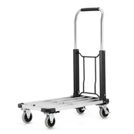 Wózki magazynowe - Wózek magazynowy transportowy platformowy składany aluminiowy HIGHER - miniaturka - grafika 1