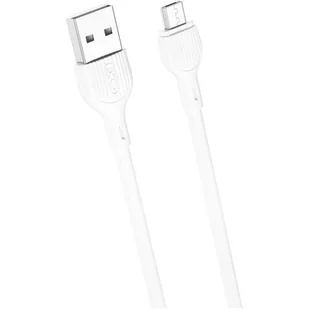 XO Kabel NB200 USB - microUSB 1,0m 2.1A biały - Kable USB - miniaturka - grafika 1