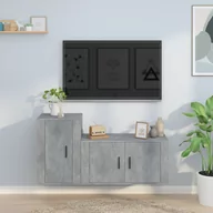 Szafki RTV - vidaXL Zestaw 2 szafek TV, szarość betonu, materiał drewnopochodny - miniaturka - grafika 1