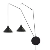Lampy sufitowe - Emibig Abramo lampa wisząca 2-punktowa czarna 160/2 - miniaturka - grafika 1