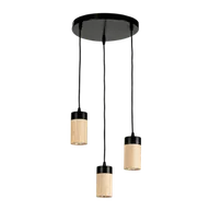 Lampy sufitowe - Britop LAMPA wisząca ANNICK 1419304R drewniana OPRAWA tuby ZWIS kaskada - miniaturka - grafika 1