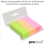 Szkolne artykuły papiernicze - Penword Notes samoprzylepny 25x76mm 3x200K - miniaturka - grafika 1