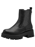 Kozaki damskie - Tamaris Damskie kozaki Chelsea 1-25475-43, Black Glam, 40 EU, Black Glam, 40 EU - miniaturka - grafika 1
