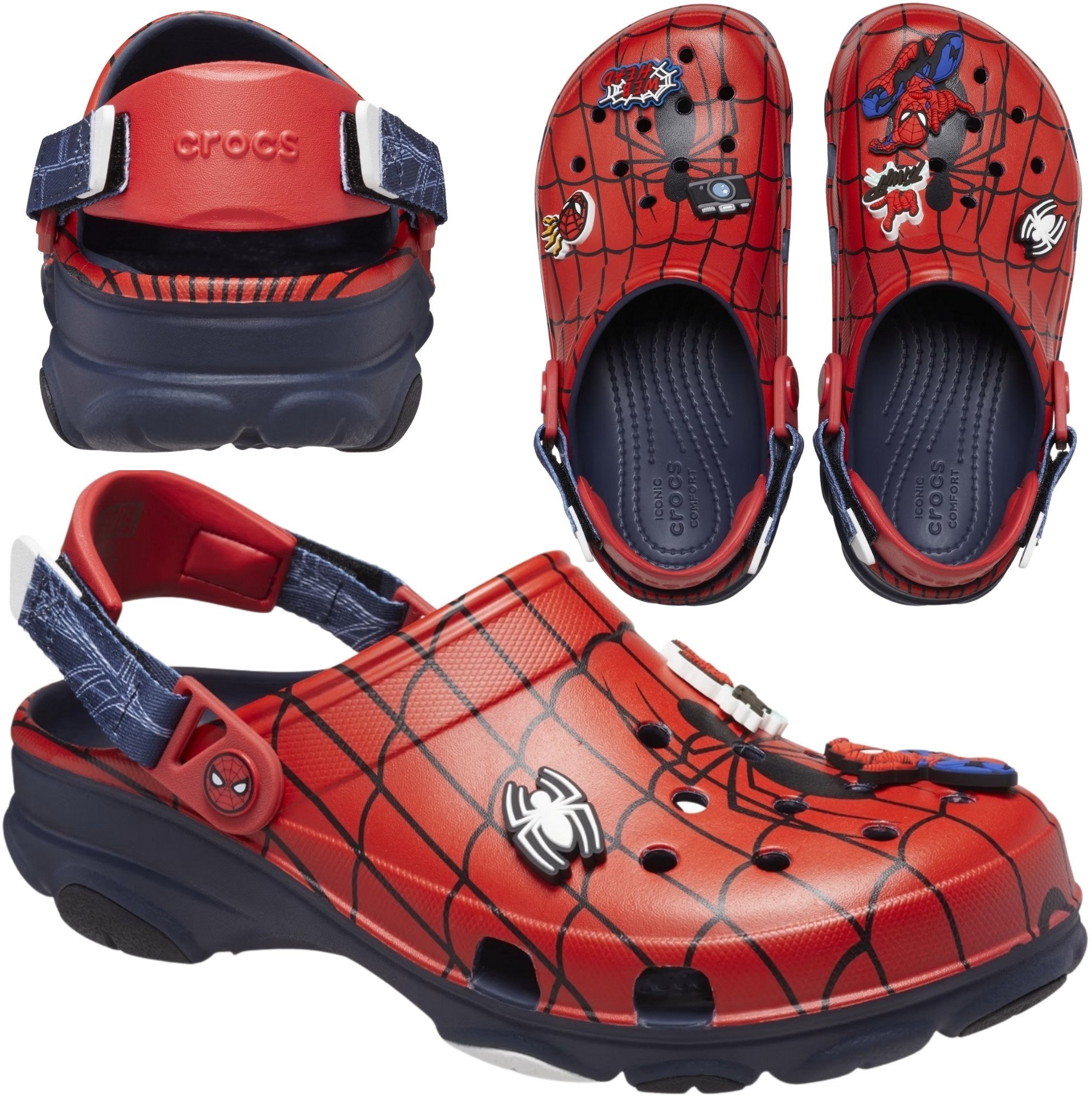 Crocs Team Spiderman All Terain Kids Clog 208786-410 Czerwone 32/33