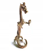 Figurki dekoracyjne - Piękna Figurka Dekoracyjna Mosiężny Smok Na Biurko - Dragon Bestia Poczwara - miniaturka - grafika 1