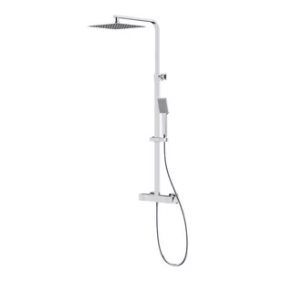 Cersanit Cersanit City zestaw prysznicowy ścienny termostatyczny z deszczownicą chrom S951-341 S951-341 - Zestawy prysznicowe - miniaturka - grafika 1