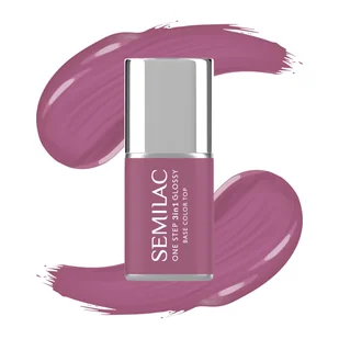 Semilac Lakier hybrydowy One Step Glossy, S205 Purple Beige - Lakiery hybrydowe - miniaturka - grafika 1