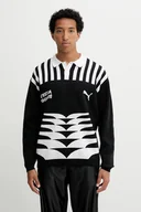 Swetry męskie - Puma sweter męski kolor czarny lekki 632512 - miniaturka - grafika 1