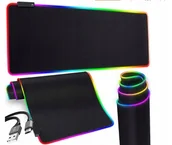 Podkładki pod mysz - Podkladka Pod Myszkę Gamingowa Podświetlana LED RGB Duża 30X80 cm - miniaturka - grafika 1