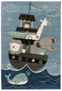 Dywan Diamond 3D 160x230 statek niebieski marynarz - Dywany dla dzieci - miniaturka - grafika 2