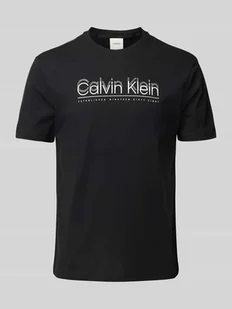 T-shirt z nadrukiem z logo - Koszulki męskie - miniaturka - grafika 1