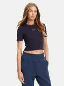 Koszulki i topy damskie - Guess T-Shirt V5YP08 K8RT2 Granatowy Slim Fit - miniaturka - grafika 1