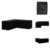 Pokrowce na meble ogrodowe - vidaXL Pokrowiec na meble ogrodowe w kształcie litery L 12 oczek 250x250x90 cm - Pokrowce ochronne na meble ogrodowe - miniaturka - grafika 1
