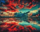 Malowanie po numerach - Artnapi 40x50cm Zestaw Do Malowania Po Numerach - Odbicie Świata Malowanie Po Numerach - Na Drewnianej Ramie - miniaturka - grafika 1