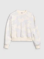 Bluzy damskie - Damska bluza dresowa nierozpinana bez kaptura 4F 4FRSS25TSWSF2177 - multikolor - miniaturka - grafika 1