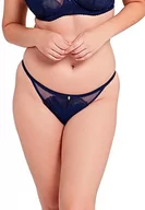 Majtki damskie - Sans Complexe Urocze stringi damskie, granatowy, 50-52 - miniaturka - grafika 1