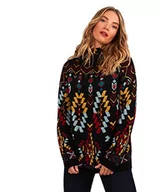 Swetry damskie - Joe Browns Damski sweter z dzianiny Aztec Lejek Neck Oversized, multi, 42 - miniaturka - grafika 1