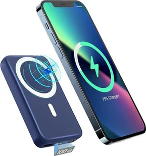 Powerbank Lichip LED Magsafe 10000mAh Granatowy - Powerbanki - miniaturka - grafika 1