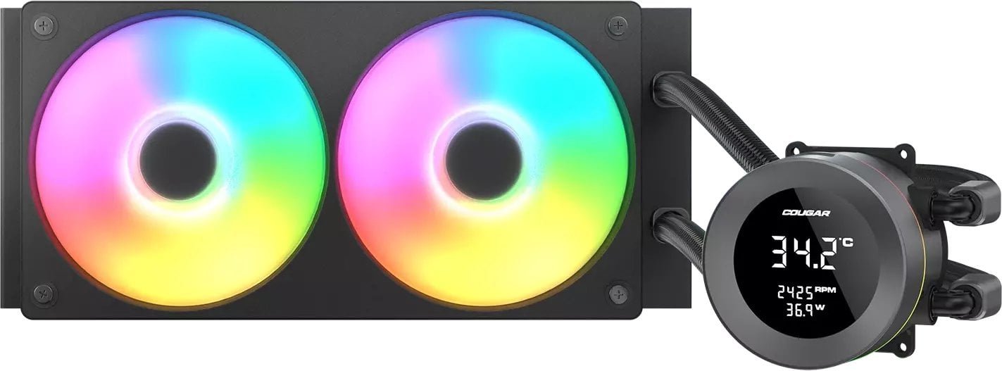 Chłodzenie wodne Cougar CPU chłodzenie wodne Poseidon Vistek 240, ARGB, czarny CGR-PSDVARGB-B-240