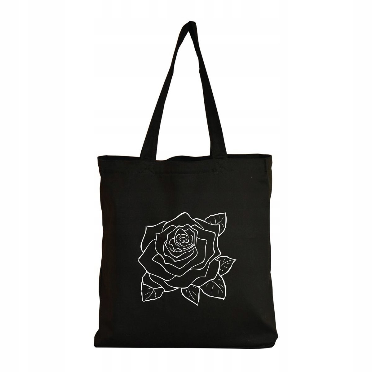 Eko Torba Bawełniana na ramię Shopper Eco Torebka Zakupy One Line Róża #2