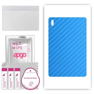 folia naklejka skórka strukturalna na TYŁ do Samsung Galaxy Tab S7 FE WiFi - Carbon Niebieski - apgo SKINS - Akcesoria do tabletów i e-booków - miniaturka - grafika 1