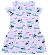 Sukienki - Szara, letnia sukienka z falbanką Myszka Minnie DISNEY 7 lat 122 cm - miniaturka - grafika 1