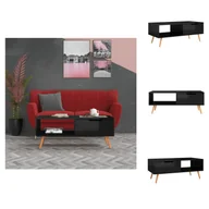 Ławy i stoliki kawowe - vidaXL Stolik kawowy czarny wysoki połysk 100x49,5x43 cm materiał drewnopochodny - Stoliki kawowe - miniaturka - grafika 1