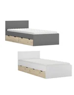 Krzesełka i taborety dla dzieci - Jednoosobowe łóżko Joy z drabinkami i pojemnikiem - miniaturka - grafika 1