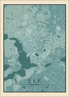 Plakaty - Galeria Plakatu, Ełk mapa vintage, 59,4x84,1 cm - miniaturka - grafika 1