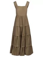 Sukienki - ApartFashion Damska sukienka lniana, szarobrązowy, 40 - miniaturka - grafika 1