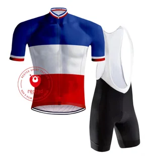 Camisola de ciclismo retro Camisola Francesa Campeã Jersey Tricolore - RedTed - Koszulki rowerowe - miniaturka - grafika 1
