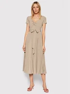 Sukienki - Guess Sukienka codzienna Erynn WBGK86 WE6D1 Beżowy Regular Fit - miniaturka - grafika 1