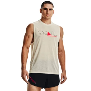 Koszulka męska Under Armour  UA Run Trail Tank -BRN XXL - Koszulki męskie - miniaturka - grafika 1