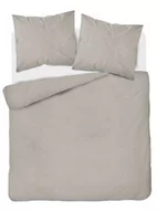 Pościel - Detexpol Pościel adamaszkowa 180x200 beżowa jednobarwna paski 1 cm Pure - miniaturka - grafika 1