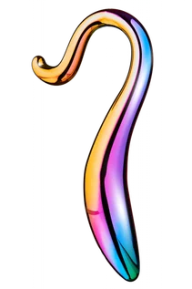 Dilda analne - GLAMOUR GLASS ELEGANT CURVED DILDO - grafika 1