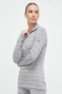 Icebreaker longsleeve funkcyjny Merino 260 Vertex kolor szary - Bielizna sportowa damska - miniaturka - grafika 1