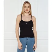 Koszulki i topy damskie - Karl Lagerfeld Top IKON | Slim Fit - miniaturka - grafika 1