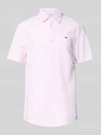 Koszule męskie - Koszula casualowa o kroju regular fit z mieszanki bawełny i lnu - miniaturka - grafika 1
