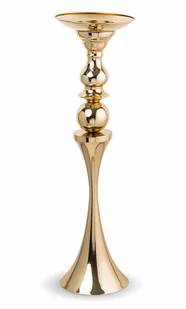 Świecznik metalowy duży złoty 67x19 124549 - Świeczniki - miniaturka - grafika 1