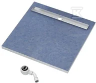 Odpływy liniowe - Płyta spadkowa z odpływem liniowym Stabilsound Plus "Subplate" 80x80x5/12,5 cm, kwadratowy z maskownicą do zabudowy płytkami - miniaturka - grafika 1
