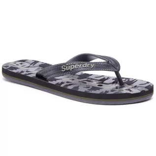 Klapki i japonki damskie - Superdry Japonki Scuba Camo Flip Flop MF310003A Black Camo - grafika 1