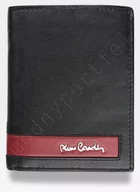 Portfele - Pierre Cardin, Portfel skórzany męski, Sahara, Tilak26 326, czarny/czerwony, ochrona RFID - miniaturka - grafika 1